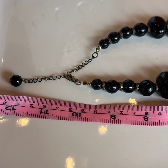 Gorgeous Black Beaded Necklace - Picture 6 of 7